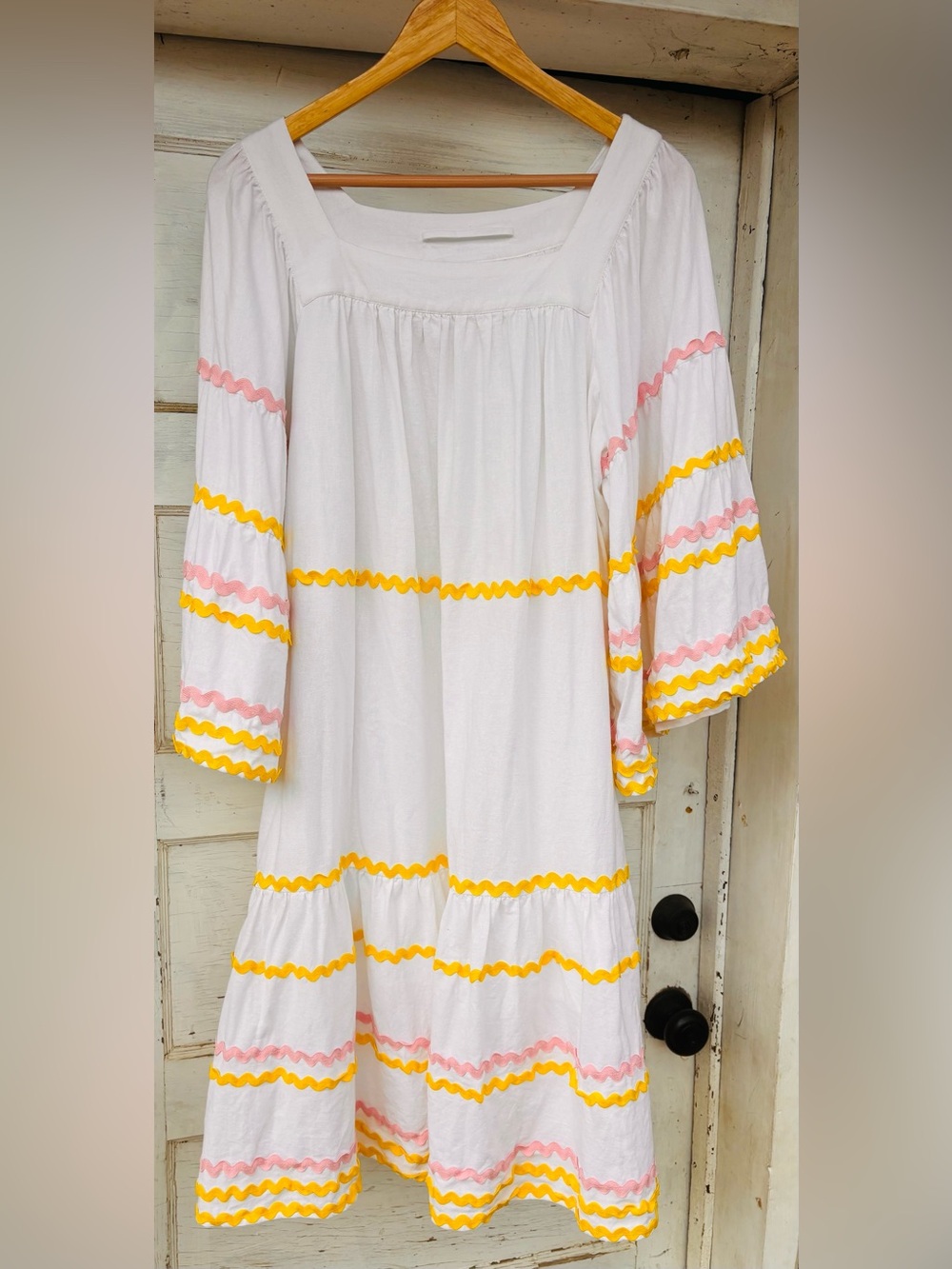 Lisa Marie Fernandez for target ric rac trim flare sleeve boho dress